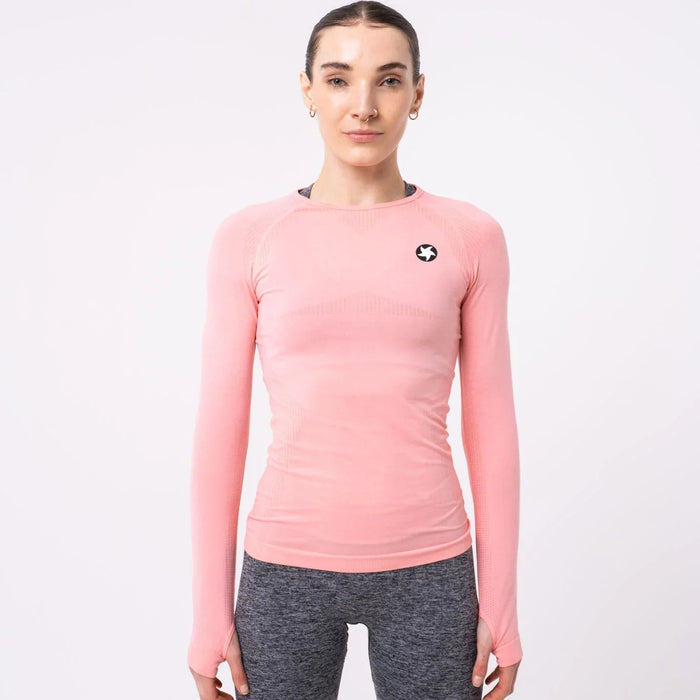 Womens Melange Long Sleeve Top Peach - MaxiNutrition