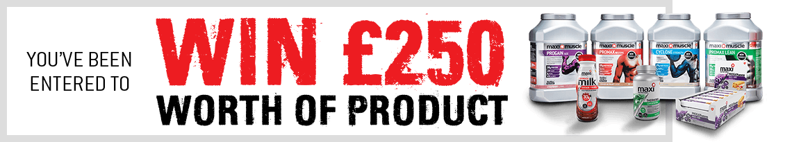 You've been entered to win £250 worth of product