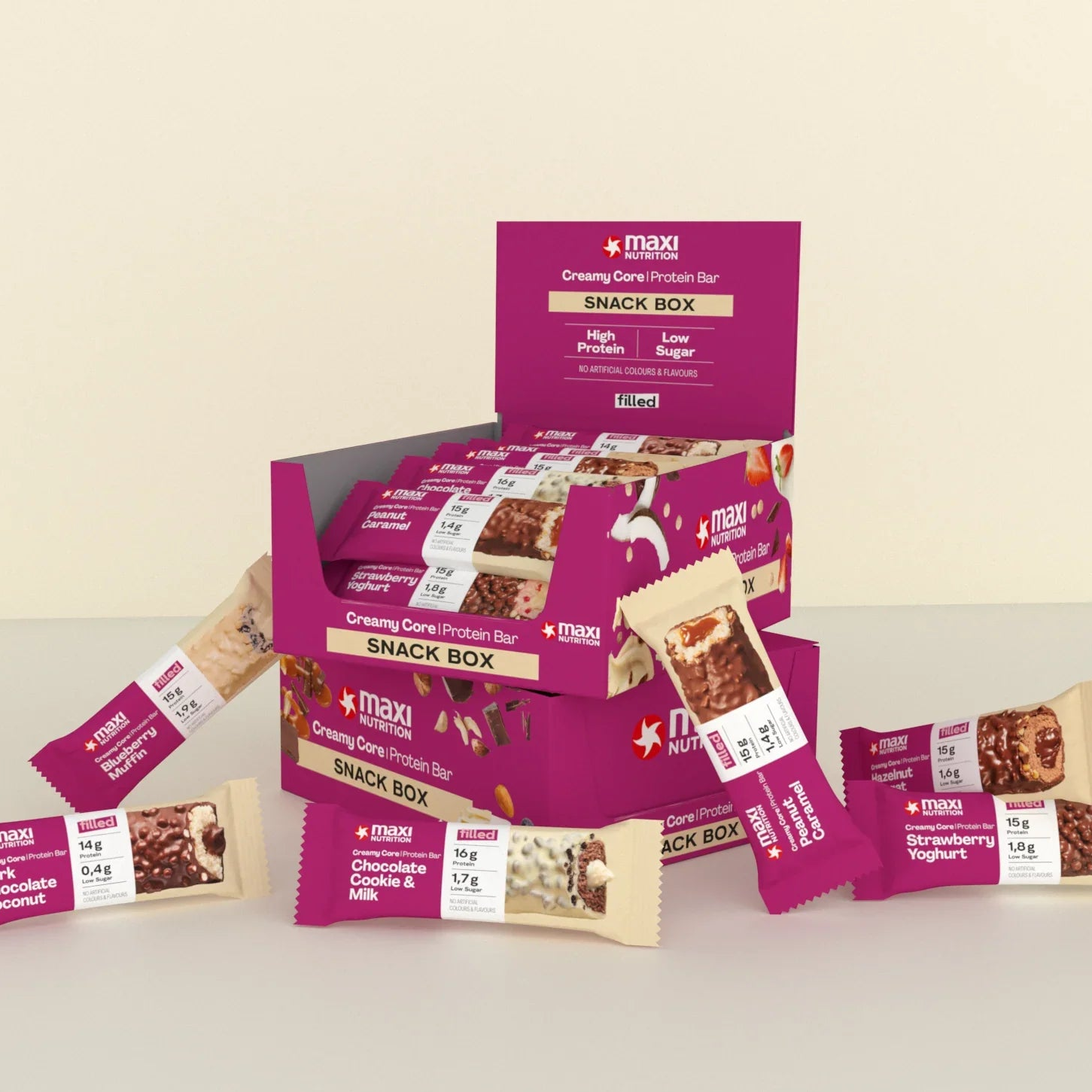 Creamy Core Bar Variety Box x 12 Bars - MaxiNutrition