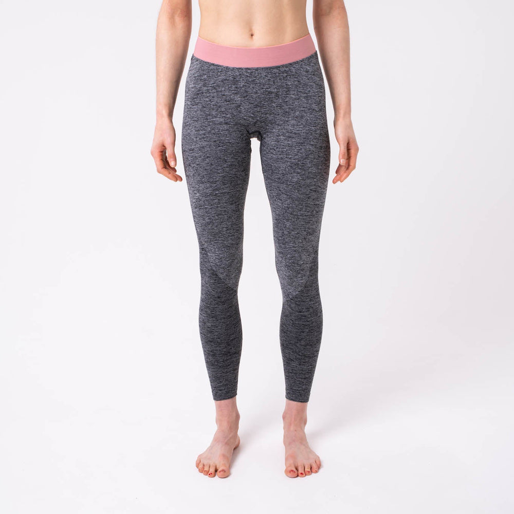 Womens Knit Leggings Grey/Peach