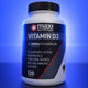 Maxi Nutrition Vitamin D3 supplement bottle on a blue background