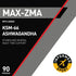 Supplement package labeled 'MAX-ZMA' with KSM-66 Ashwagandha, featuring 'Informed Sport' logo.