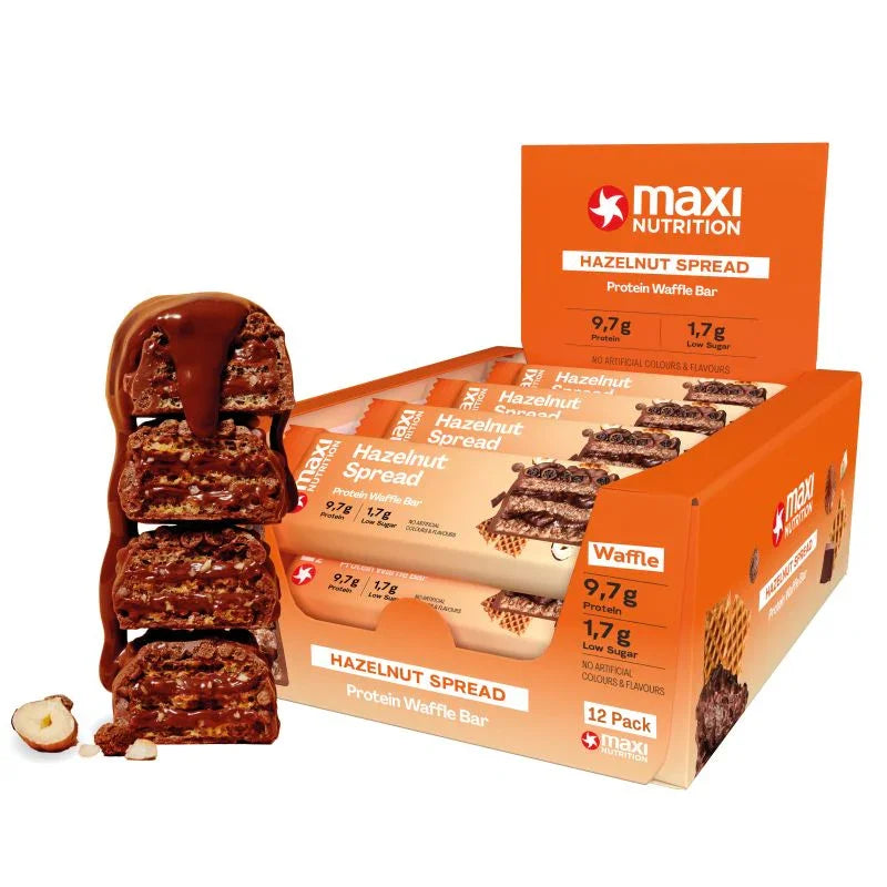 Crispy Waffle Protein Bars 12 x 39g - MaxiNutrition